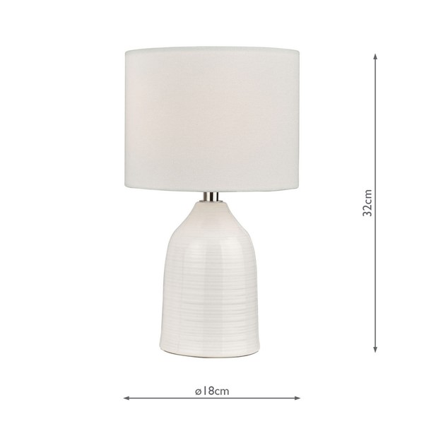 (image for) Laura Ashley Penny Table Lamp Cream With Shade